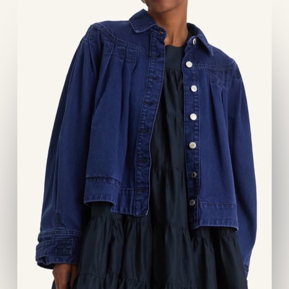NWT Merlette Easton Denim Jacket Cobalt Blue Size XS - Picture 1 of 12